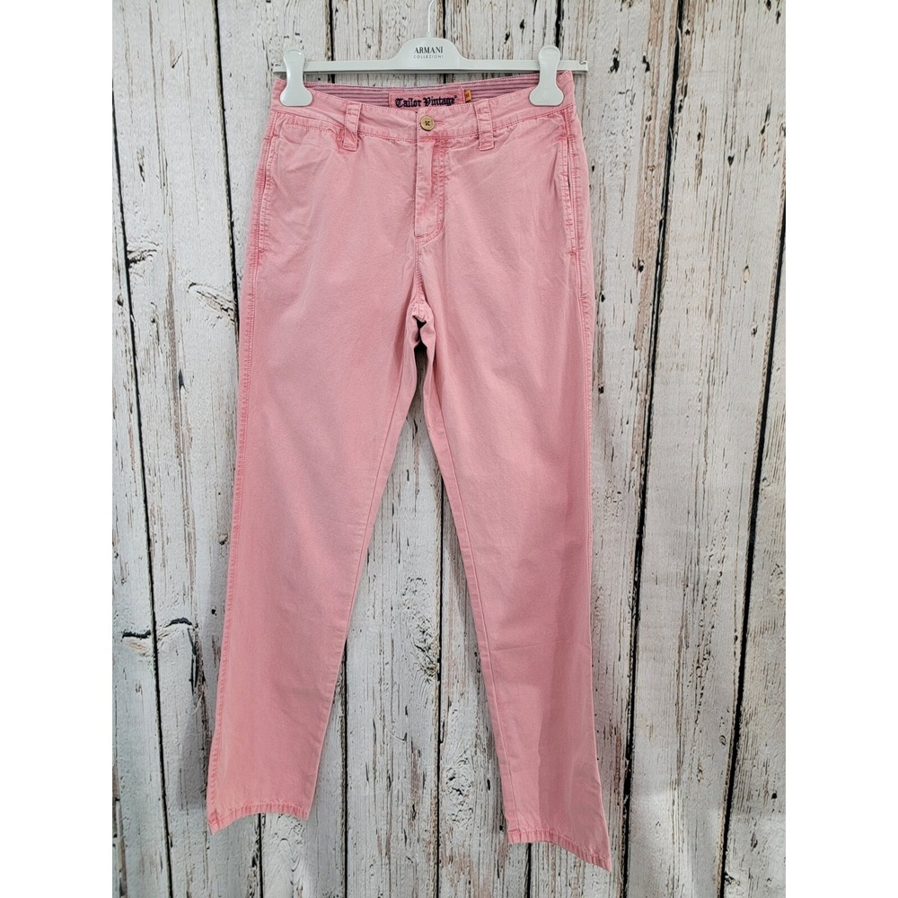 Tailor Vintage Men's Size 30 Red Distressed Khaki Chino Pants‎ Slacks Trousers